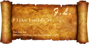 Flits Lucián névjegykártya
